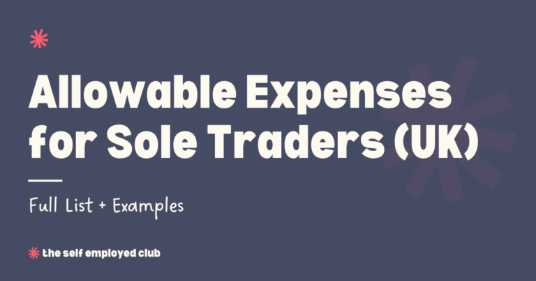 Allowable expenses for sole traders